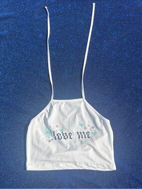 ROMWE White Halter Top